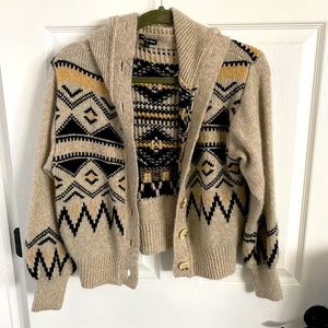 Printed knitted sweater